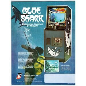 Blue Shark Video Arcade Game FLYER Original Vintage Deep Sea Gun Shooter 1978